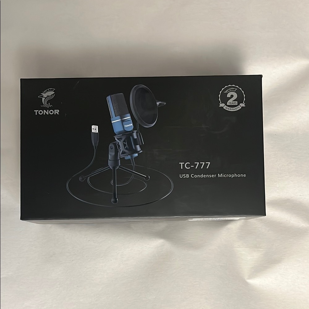 NWT - TONOR Black and Blue Computer Microphone for Streaming